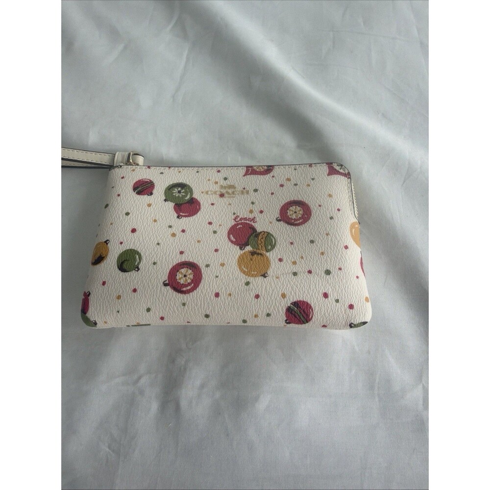 Coach Corner Zip Wristlet C7406 • Holiday Ornament Print - Christmas Print - Picture 5 of 16